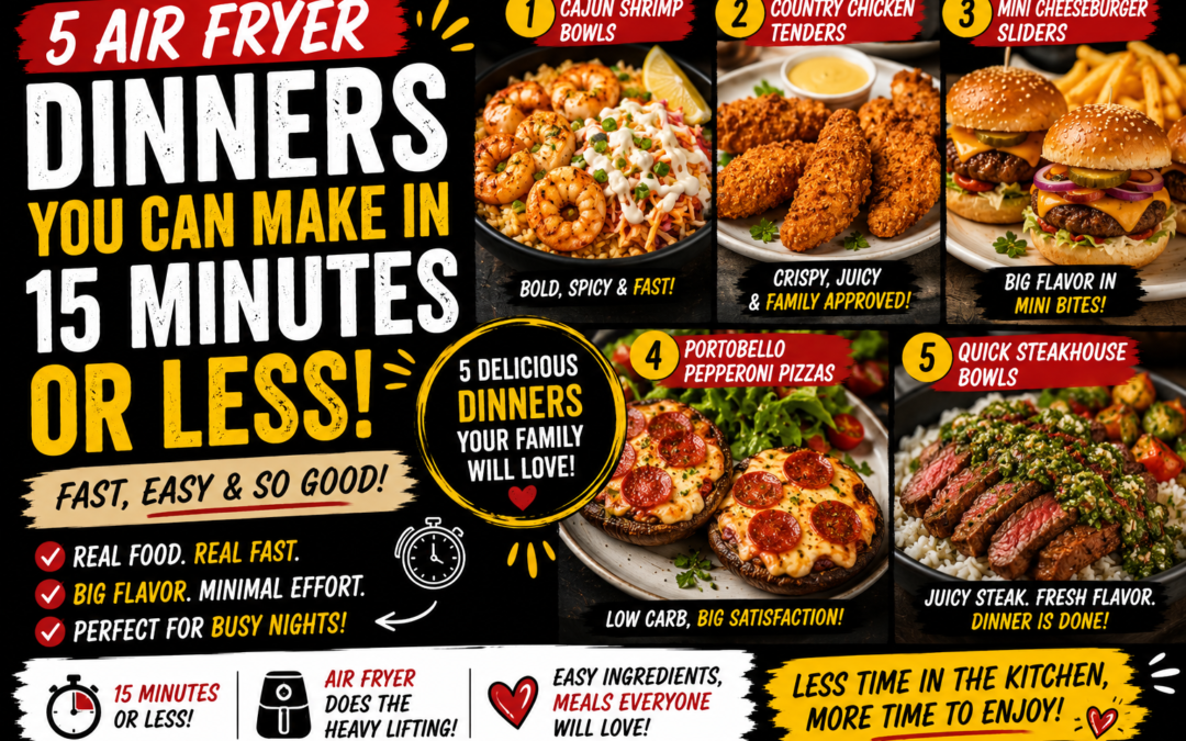 5 Air Fryer Dinners You Can Make in 15 Minutes or Less