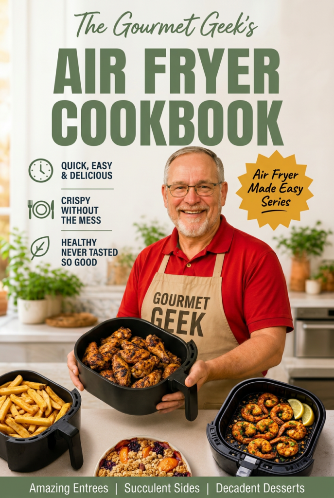 The Gourmet Geek Air Fryer Cookbook cover