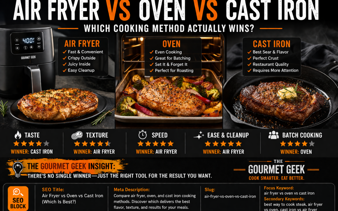 Air Fryer vs Oven vs Cast Iron (Which Cooking Method Is Best?)