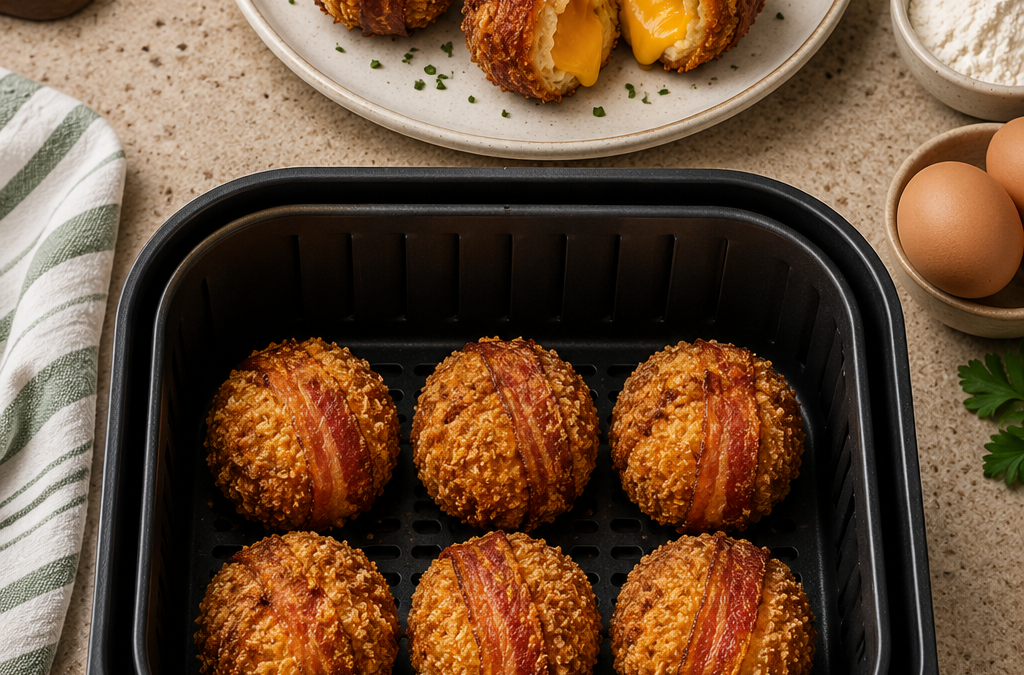 Cheesy Cheddar Bacon Croquettes recipe