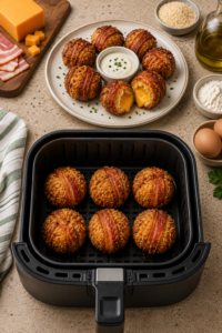 Cheesy Cheddar Bacon Croquettes recipe