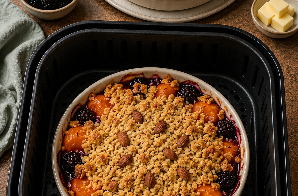 Apricot Blackberry Crumble with Lemon recipe