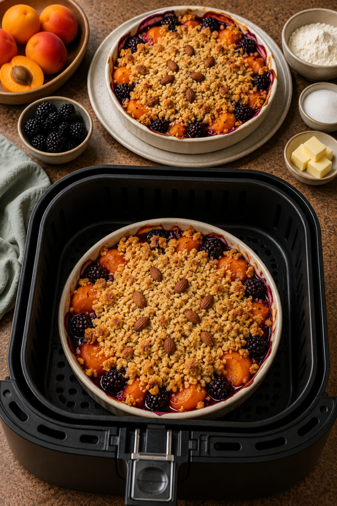 Apricot Blackberry Crumble with Lemon recipe