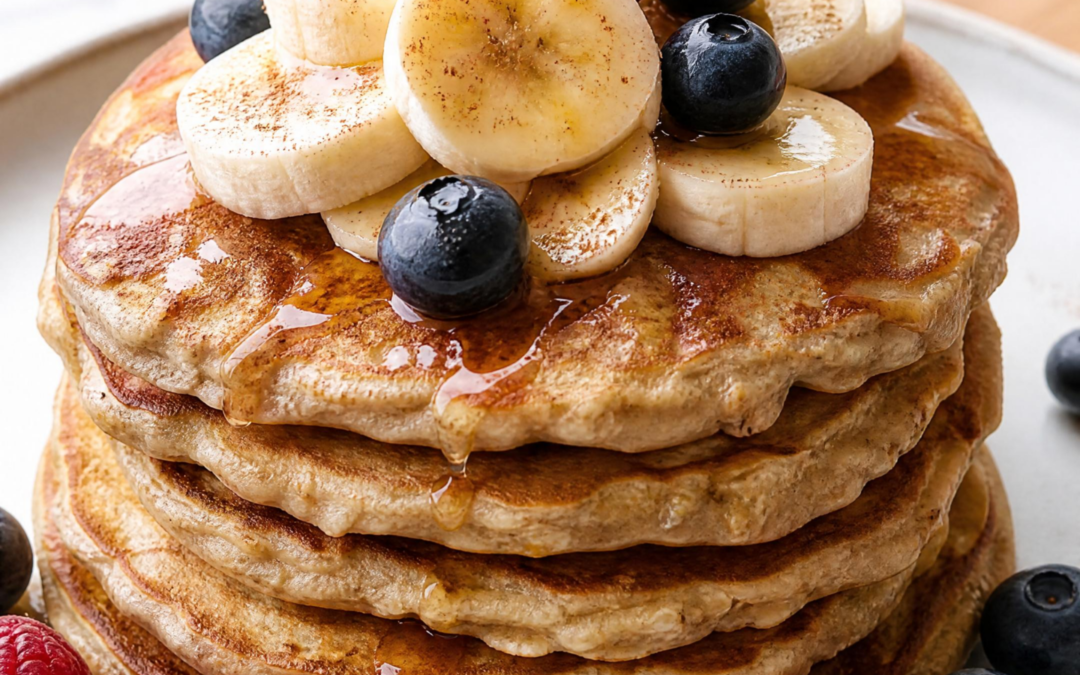 Banana Bread Protein Pancakes recipe