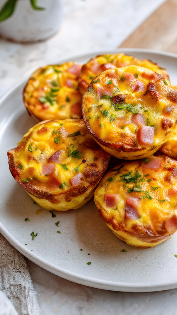 Ham, Egg & Cheddar Breakfast Cups recipe
