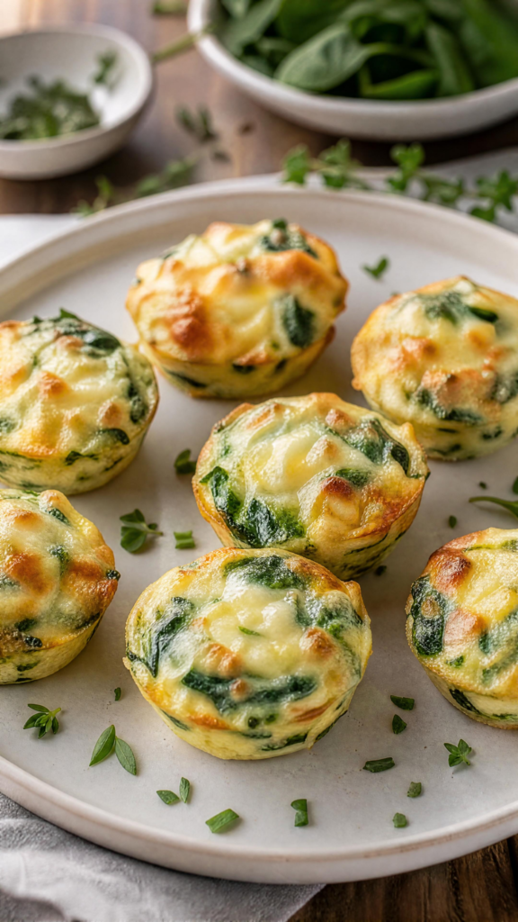 Mini Spinach & Swiss Quiche Cups recipe