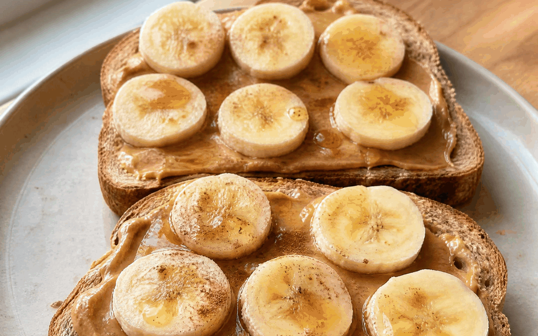 Peanut Butter Banana Toast with Honey