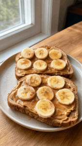 Peanut Butter Banana Toast with Honey recipe