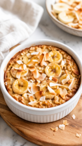 Coconut Banana Baked Oats recipe