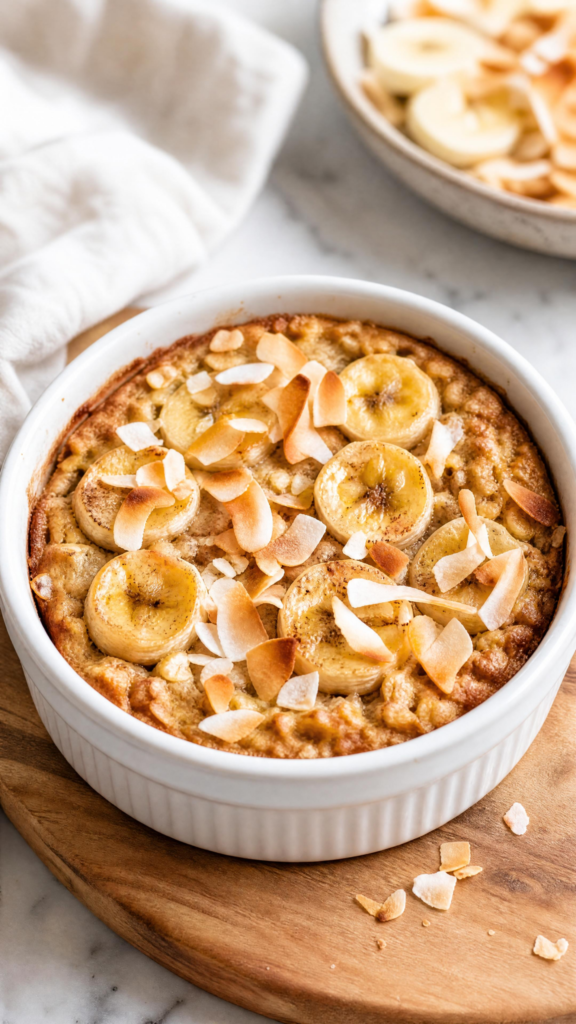 Coconut Banana Baked Oats recipe