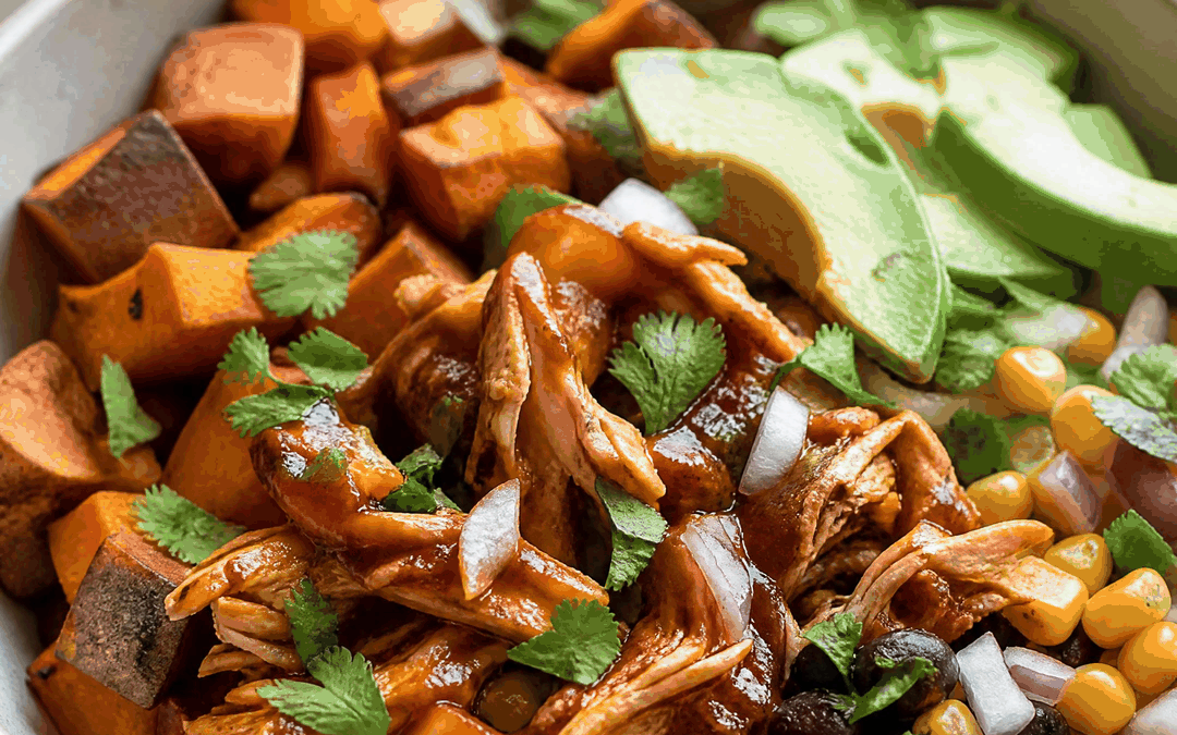 BBQ Chicken Sweet Potato Bowl recipe