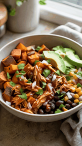 BBQ Chicken Sweet Potato Bowl recipe