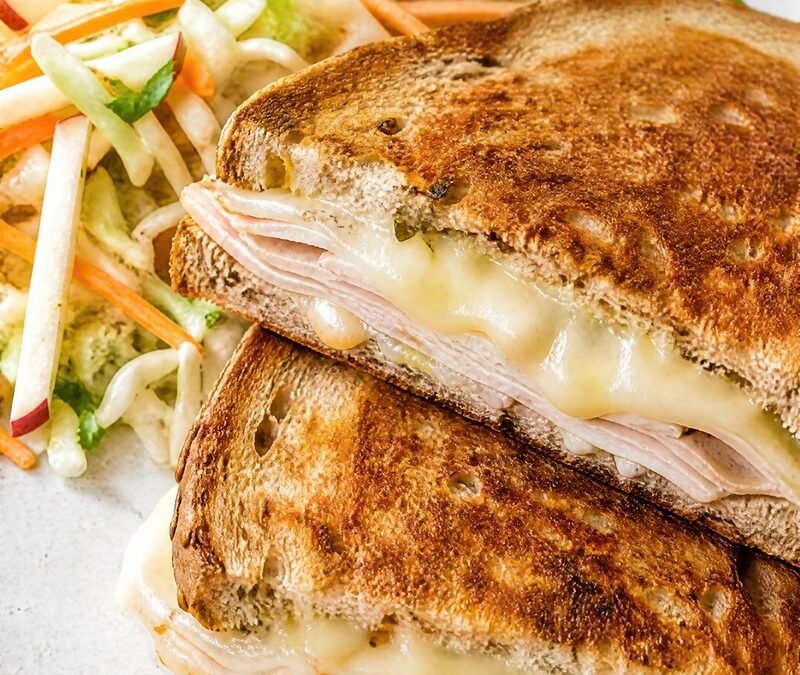 Turkey & Swiss Melt with Apple Slaw recipe
