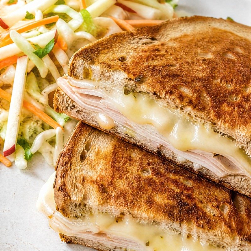 Turkey & Swiss Melt with Apple Slaw recipe