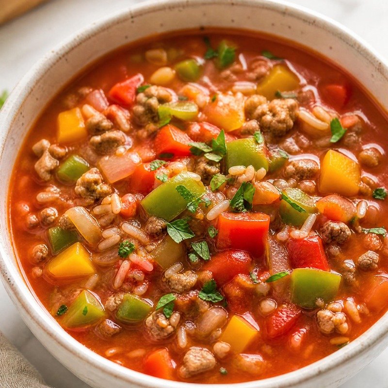 Stuffed Bell Pepper Soup recipe