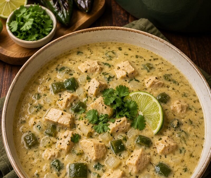 Creamy Chicken Poblano Soup