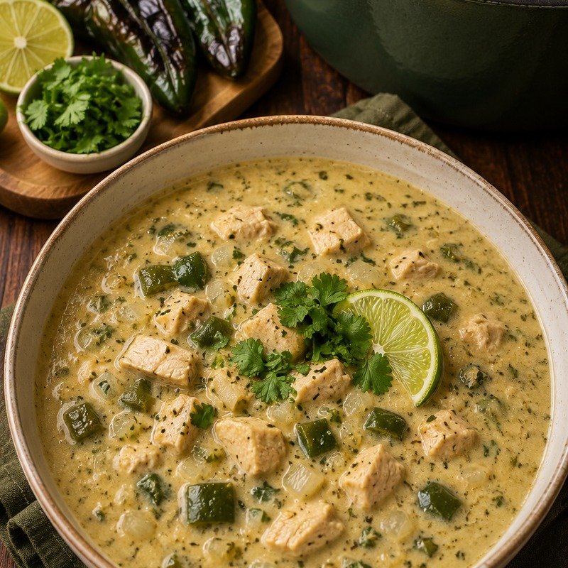 Creamy Chicken Poblano Soup recipe