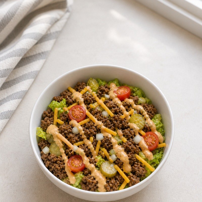 Cheeseburger Bowl with Special Sauce recipe