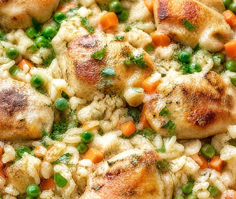 Skillet Chicken and Rice recipe