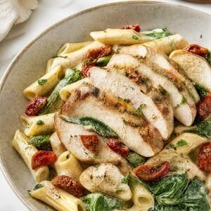 Creamy Tuscan Chicken Pasta recipe