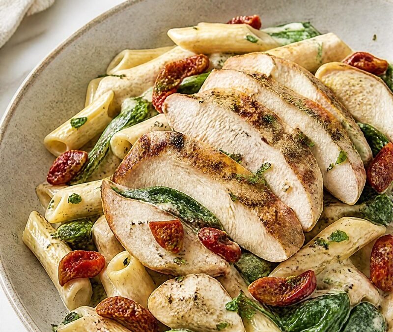 Creamy Tuscan Chicken Pasta recipe
