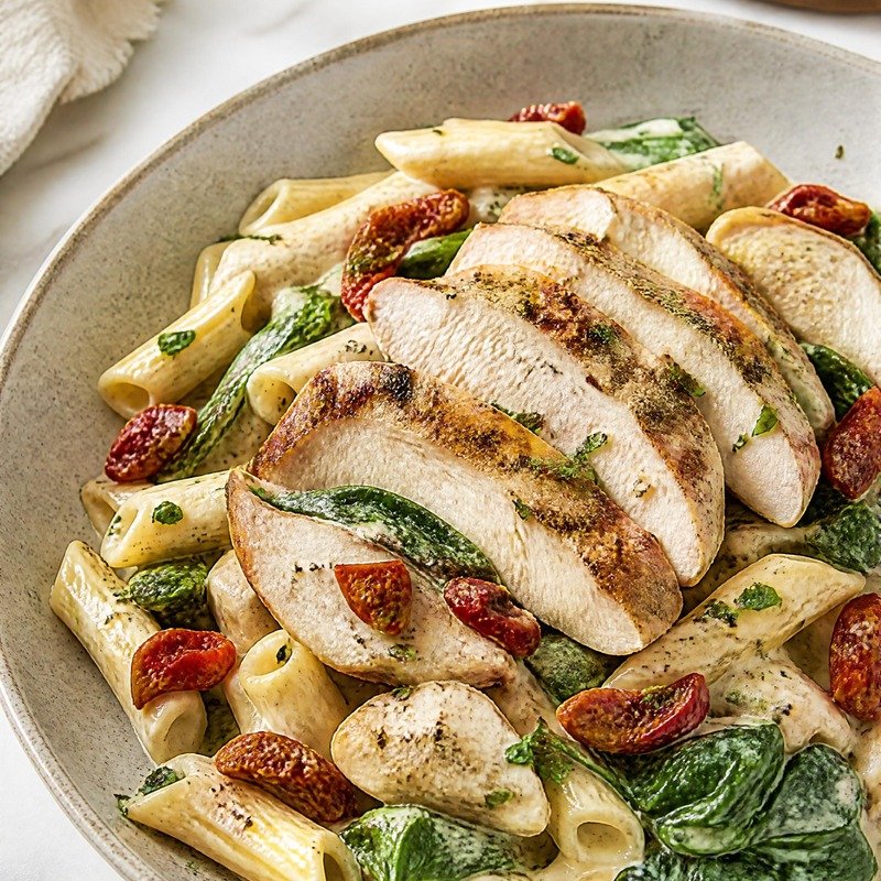 Creamy Tuscan Chicken Pasta recipe