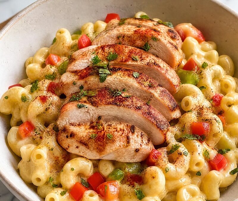 Cajun Chicken Mac & Cheese Bowl recipe