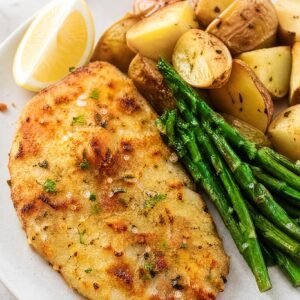Parmesan-Crusted Tilapia with Roasted Potatoes recipe
