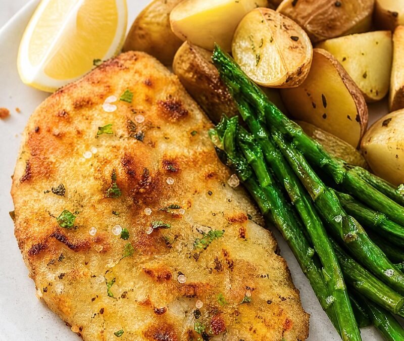 Parmesan-Crusted Tilapia with Roasted Potatoes recipe