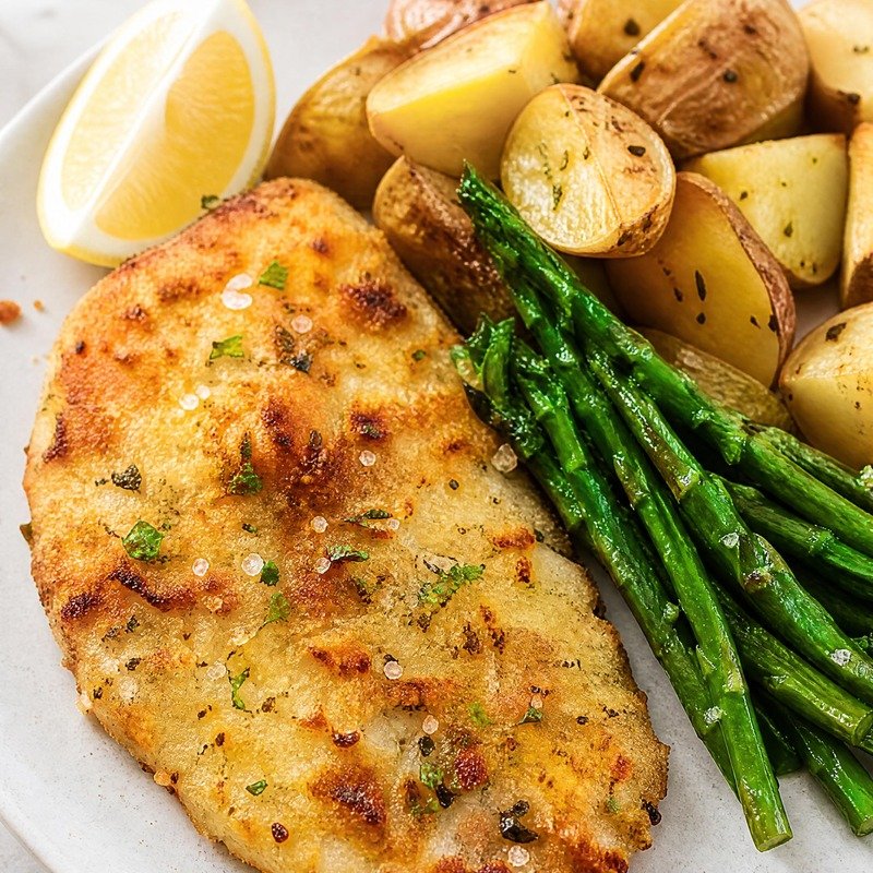 Parmesan-Crusted Tilapia with Roasted Potatoes recipe