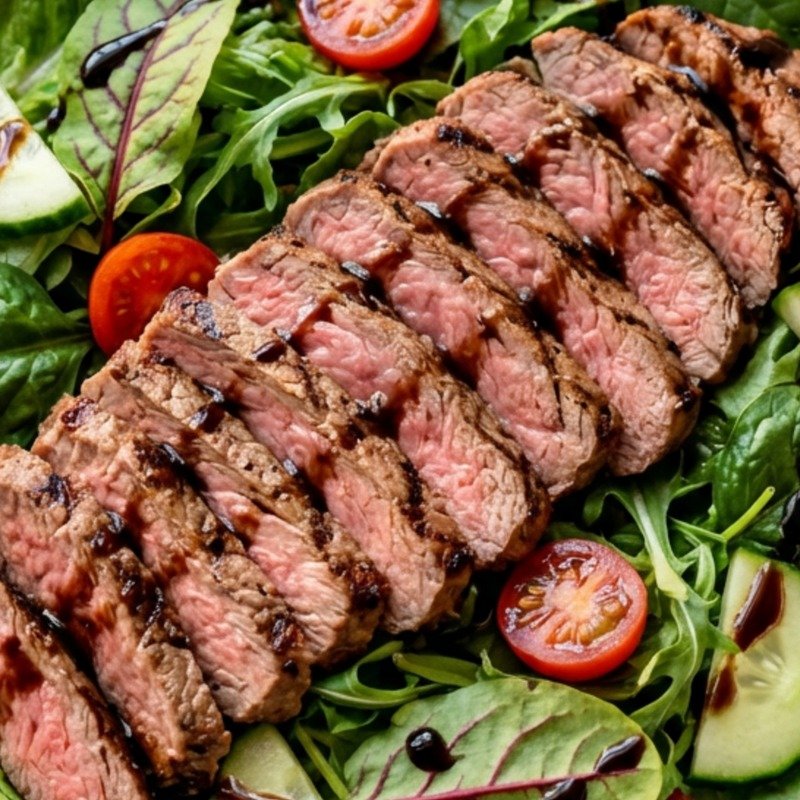 Steak Salad with Balsamic Glaze recipe