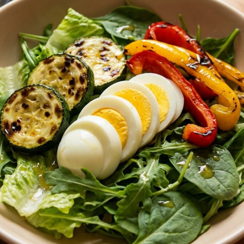 Grilled Veggie & Egg Salad recipe