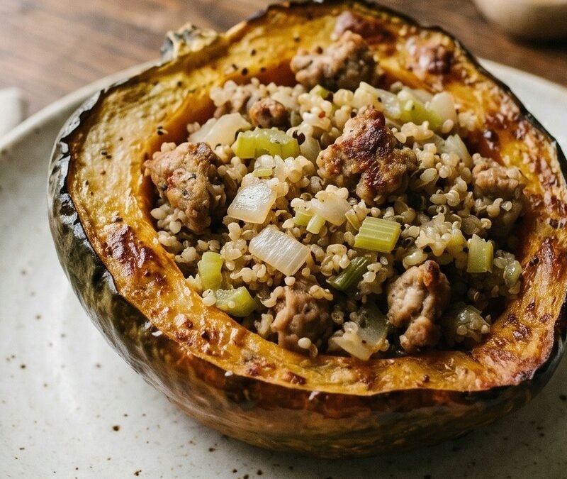 Stuffed Acorn Squash with Sausage recipe