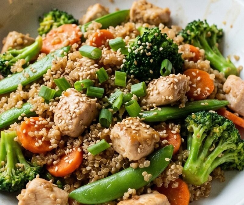 Sesame Chicken & Quinoa Stir Fry recipe