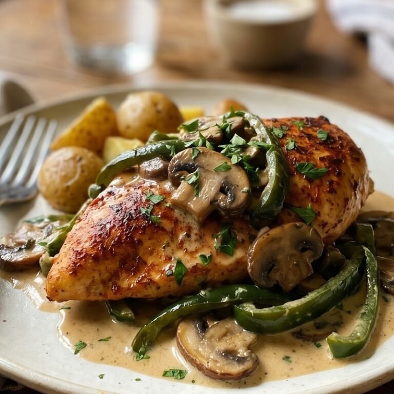 Chicken Paprika with Mushrooms & Bell Peppers recipe