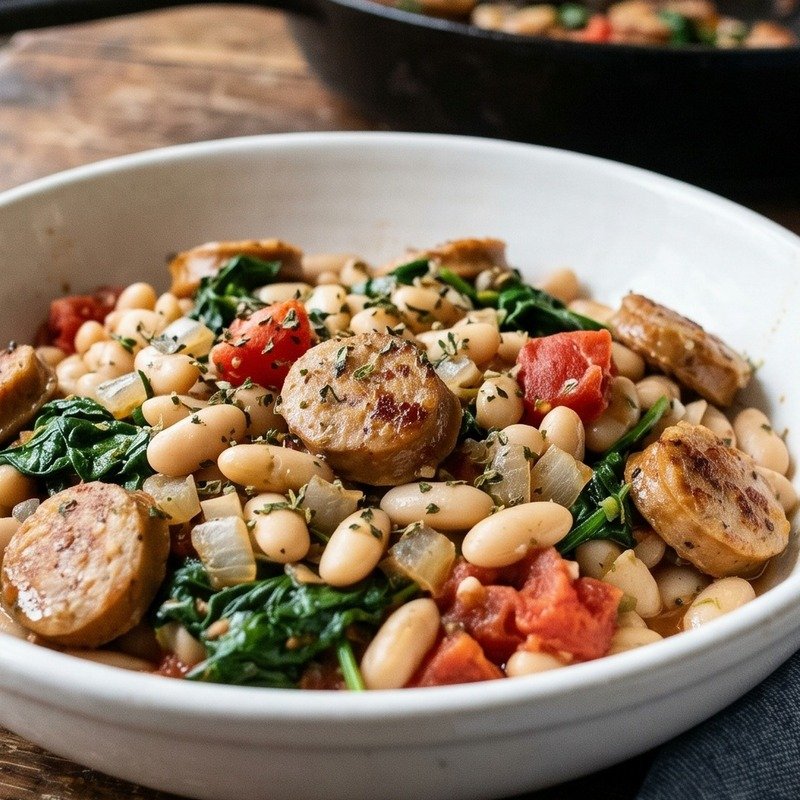 Chicken Sausage & White Bean Skillet