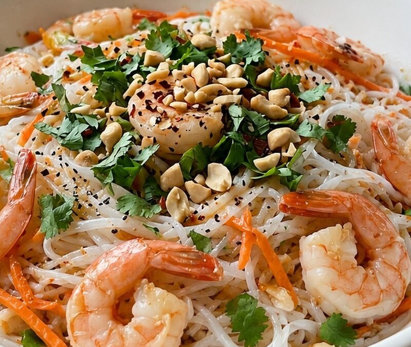 Peanut-Lime Shrimp Rice Noodles