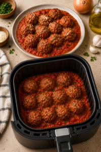 Fried Meatballs in Tomato Sauce recipe
