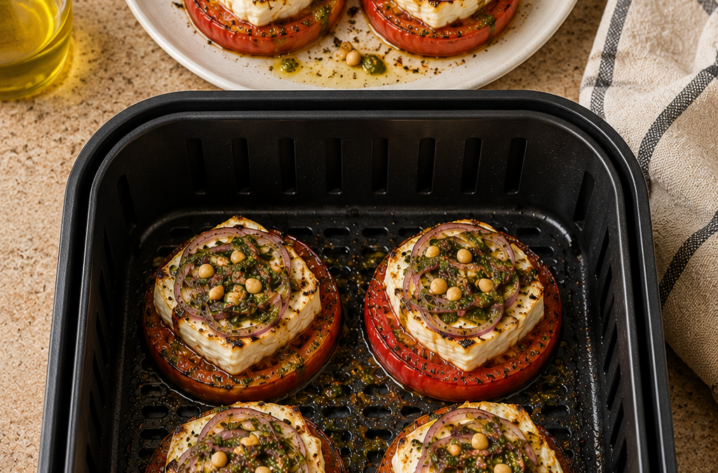 Roasted Heirloom Tomato with Baked Feta recipe