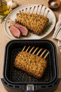 Roasted Rack of Lamb with a Macadamia Crust