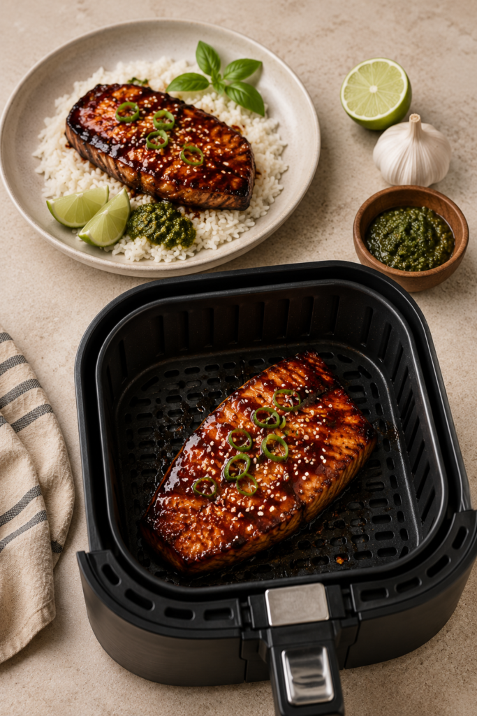 Teriyaki Glazed Halibut Steak