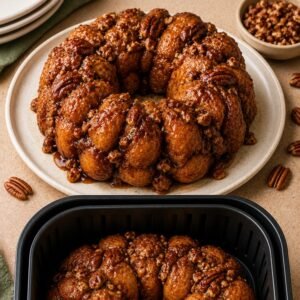 Air Fryer Cinnamon Pecan Monkey Bread recipe