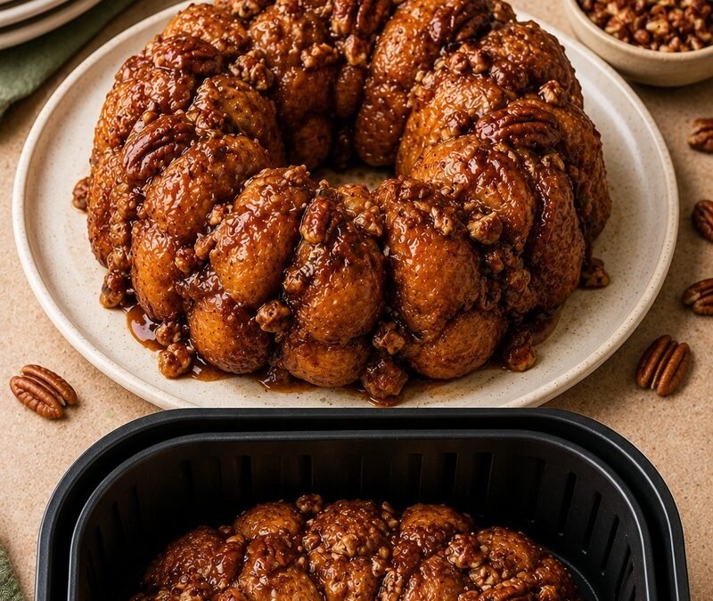 Air Fryer Cinnamon Pecan Monkey Bread recipe