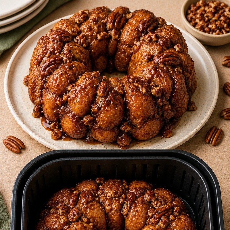 Air Fryer Cinnamon Pecan Monkey Bread recipe