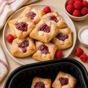 Air Fryer Raspberry Cream Cheese Puff Pastry Bites recipe
