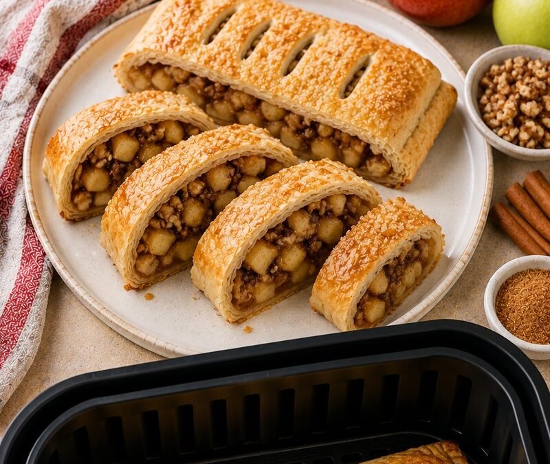 Air Fryer Apple Walnut Strudel recipe