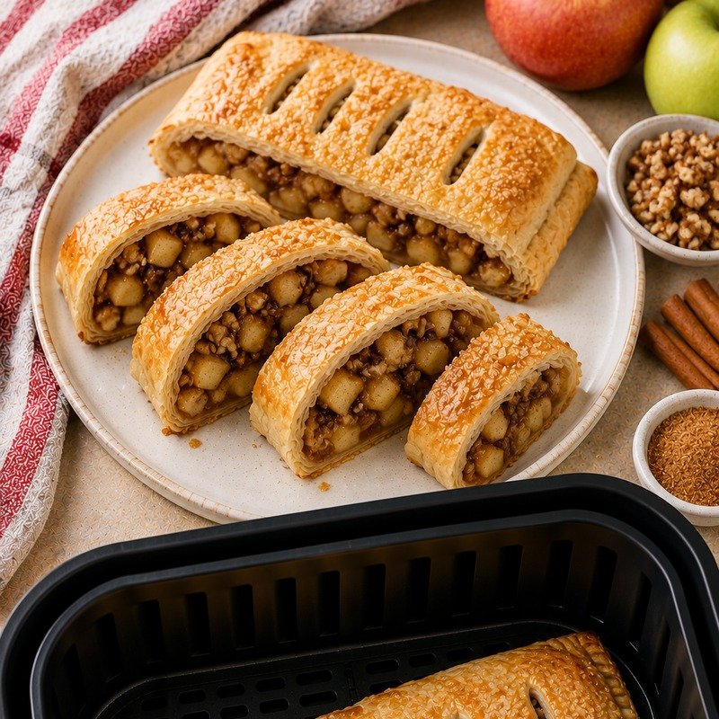 Air Fryer Apple Walnut Strudel recipe