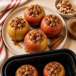 Air Fryer Caramel Stuffed Baked Apples recipe