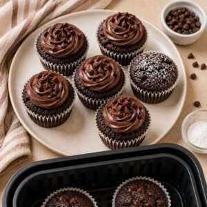 Air Fryer Chocolate Cupcakes recipe