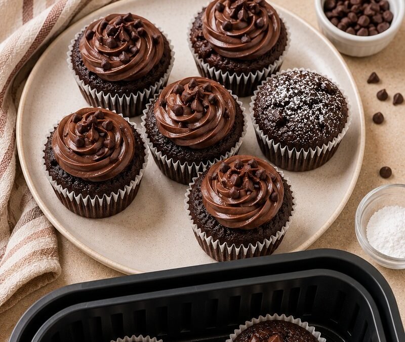 Air Fryer Chocolate Cupcakes recipe